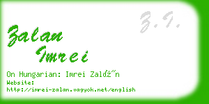 zalan imrei business card